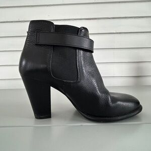 Madewell Lonnie Black Ankle Boots 3.5" Wedge Heel  Sz 7